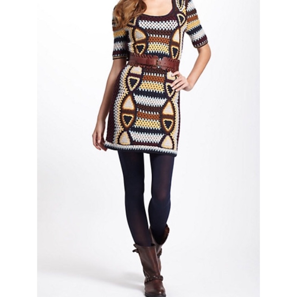 Anthropologie Fiets Voor 2 Sweater Mini Dress